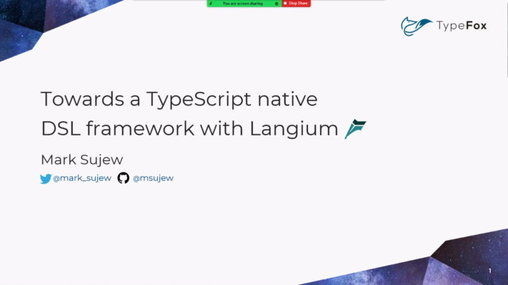 Towards a TypeScript native DSL framework with Langium